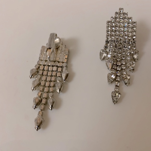 Rhinestone Vintage clip-on earrings - Picture 4 of 4